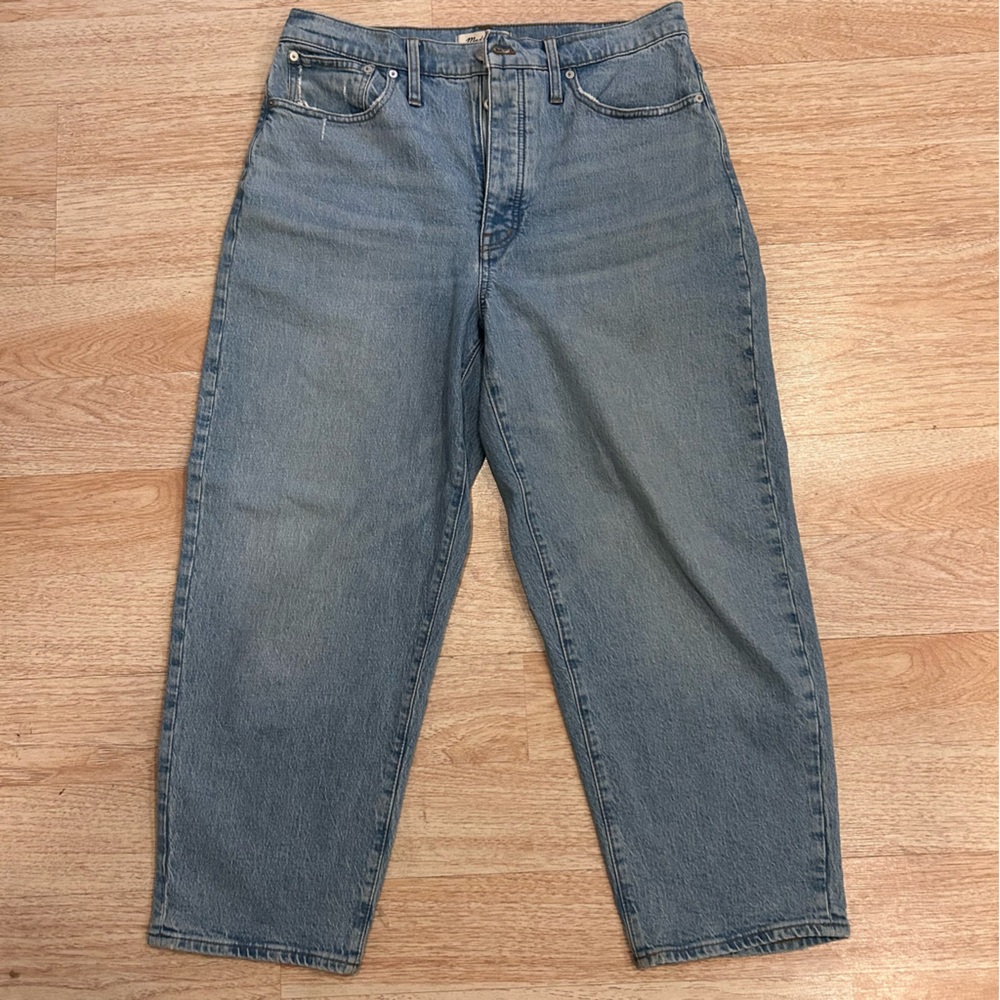Madewell Women’s Balloon Relaxed Fit Light Blue Jeans Size 31